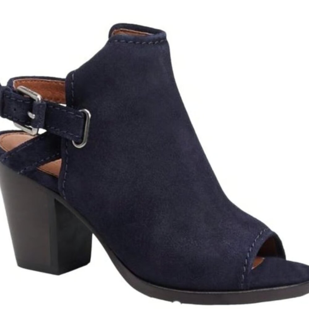 Frye • Suede Open Toe Bootie • 8